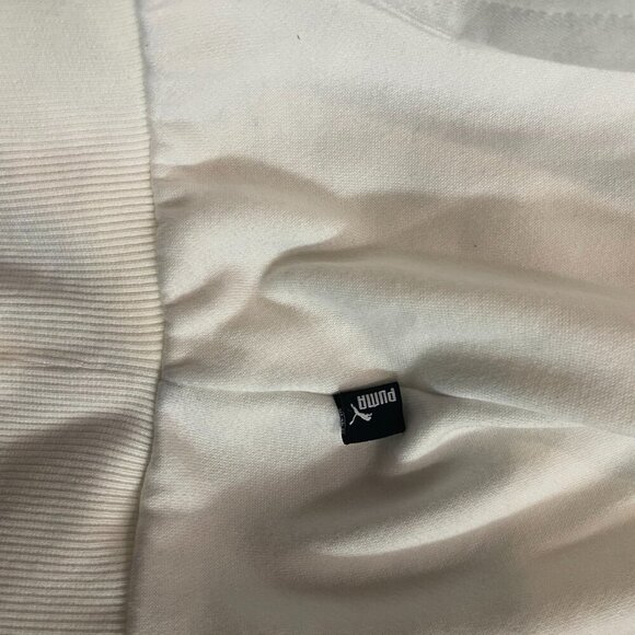 Puma. White hooded sweatshirt. Size XL. With design logo. Made in India. - Picture 8 of 9